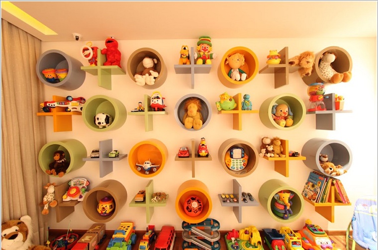 habitaciones infantiles originales opciones-estantes-unicos