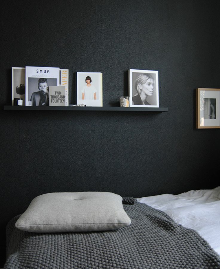 Colores para paredes de acento - tonos oscuros para el dormitorio