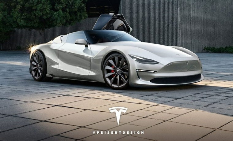 Tesla Roadster diseñado por Peisert
