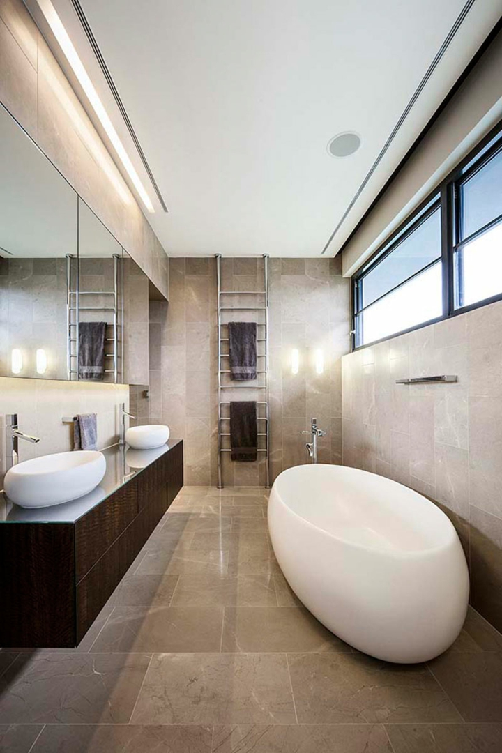 bello baño moderno tonalidades