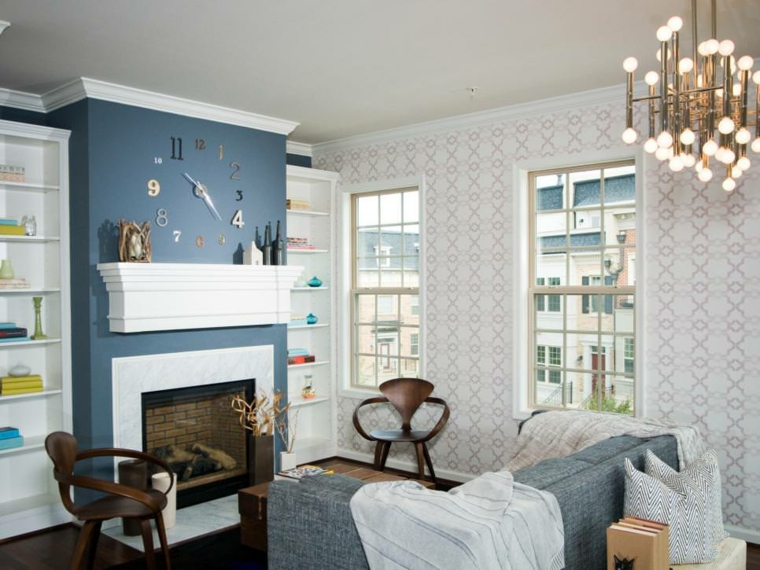 bonito interior con chimenea 
