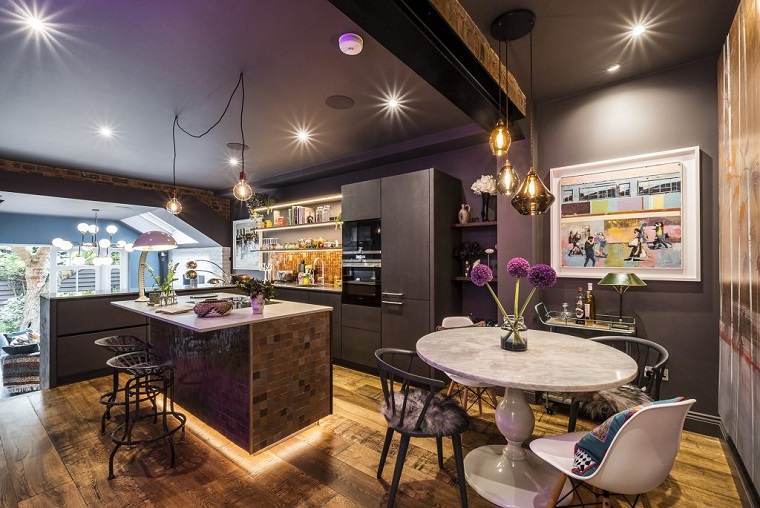 cocina detallada elegante luces