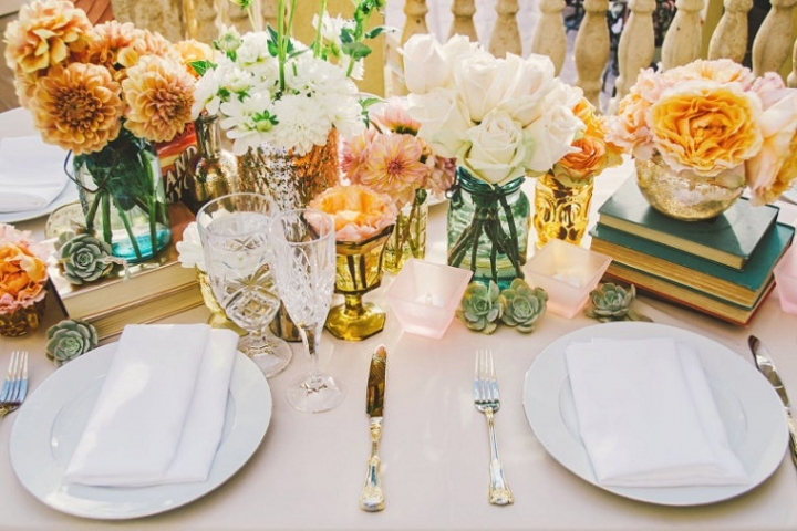 Decoración bodas vintage modernas y los colores de moda para el 2018