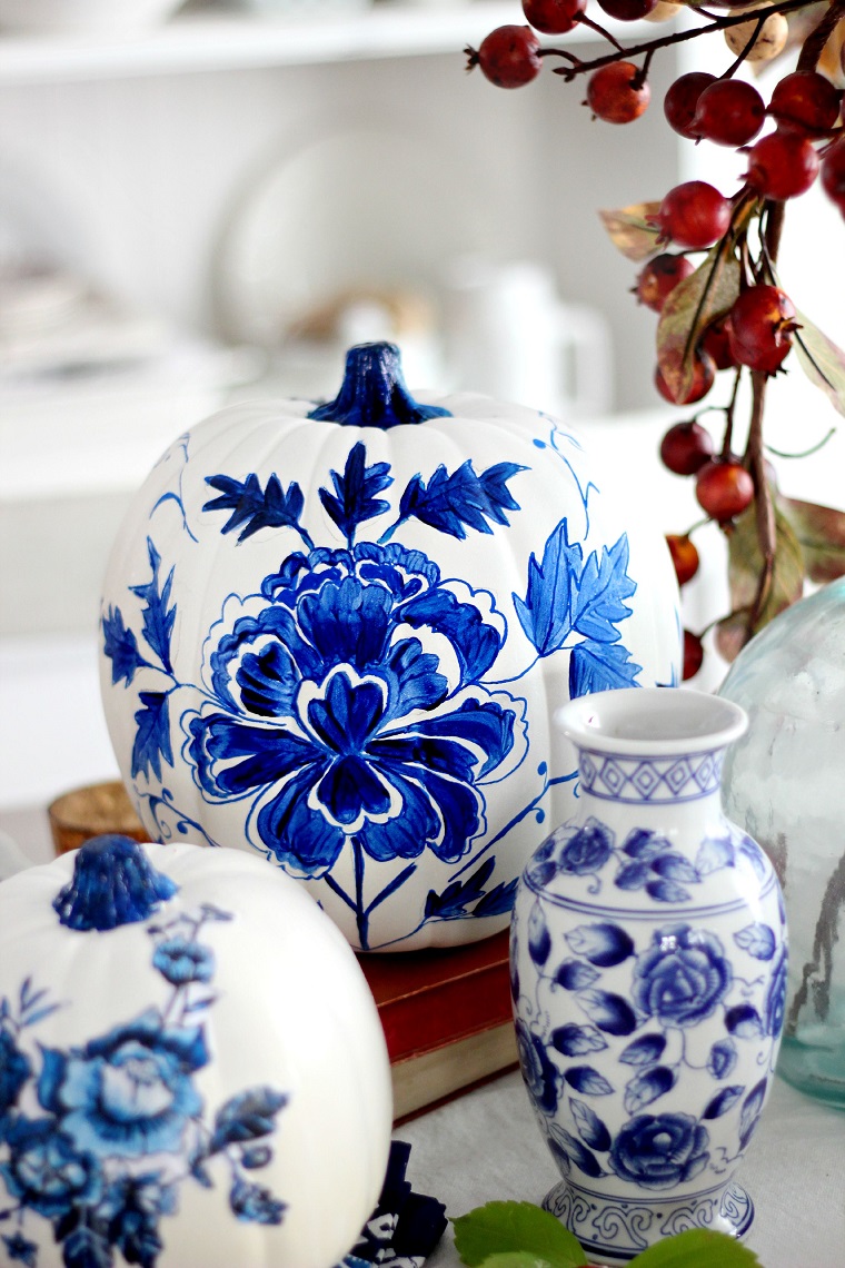 decorar calabazas-metalicas-ideas-porcelana