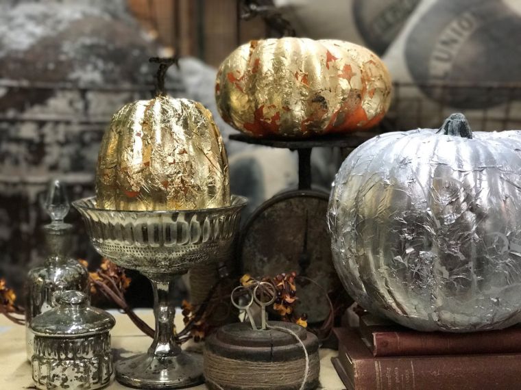 decorar calabazas-opciones-originales-plata