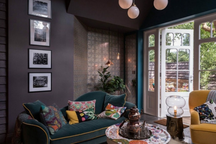 Mezcla de colores oscuros - un diseño diferente por Mad Cow Interiors