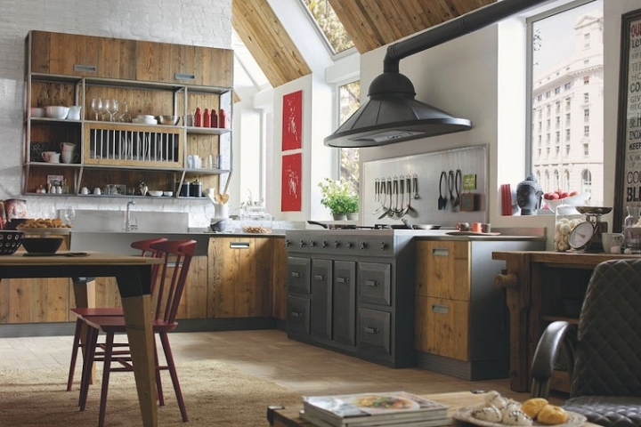 Muebles rústicos para la cocina - 20 opciones originales