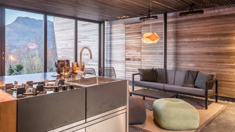 casas-en-noruega-isla-cocina-ventanas