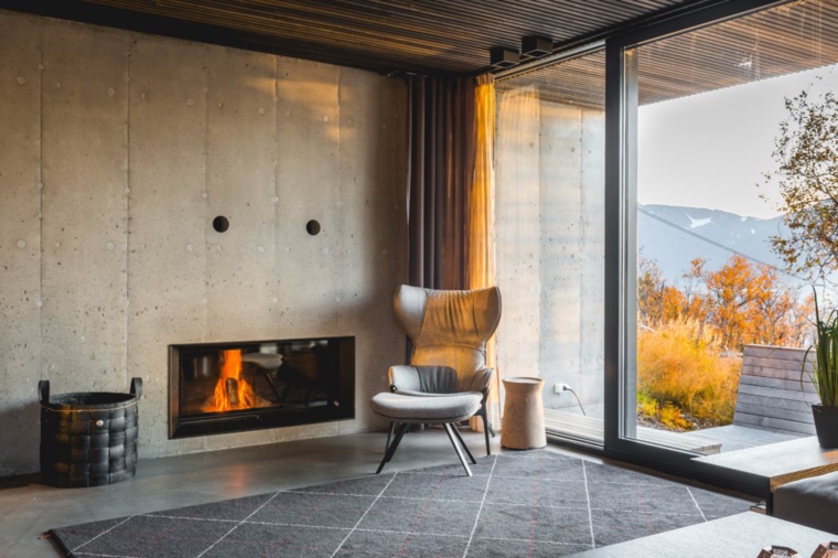 casas-en-noruega-silla-chimenea-estilo