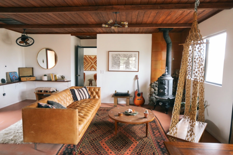 decoración rústica para sala de estar