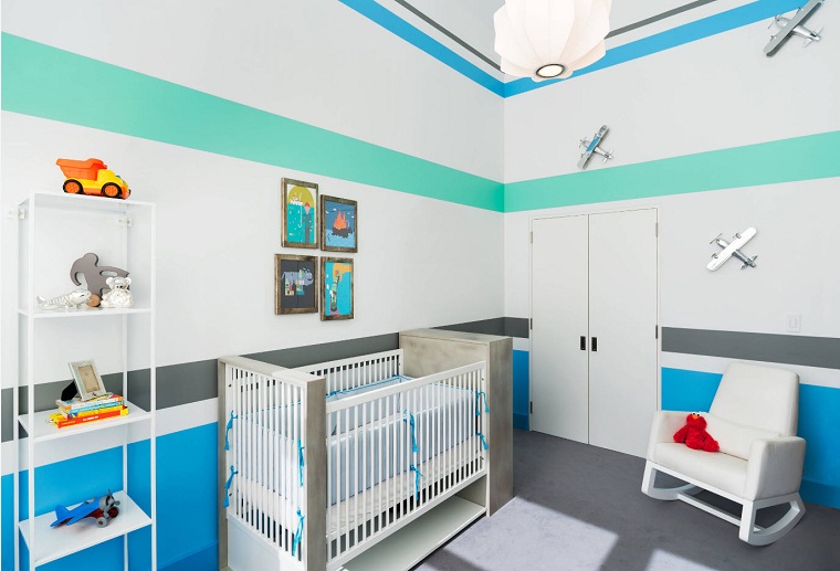 decorar-habitacion-bebe-opciones-azul-blanco-verde