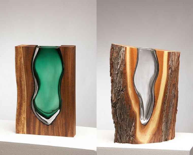 esculturas-de-madera-vidrio-fundido-blanco-verde