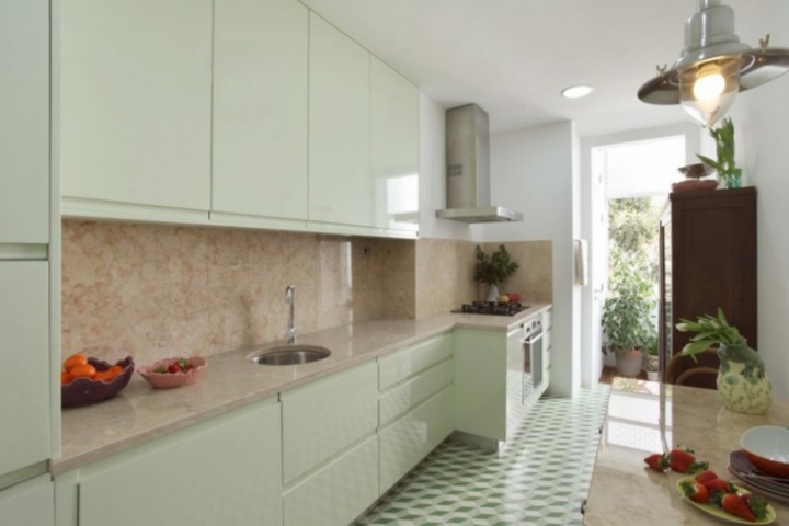 Panel de mármol contra salpicaduras para la cocina - ideas de diseño