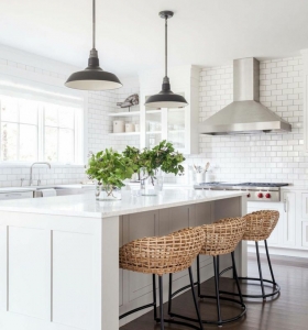 Cocinas blancas diseño y soluciones para agregar detalles de color