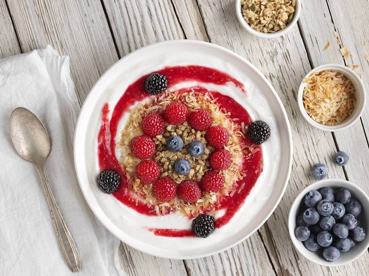 recetas saludables desayuno-opciones-adelgazar-comida-frambuesas