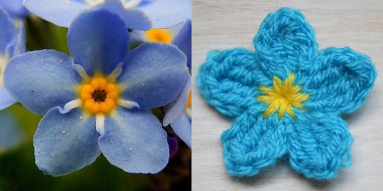 Flores de ganchillo simples