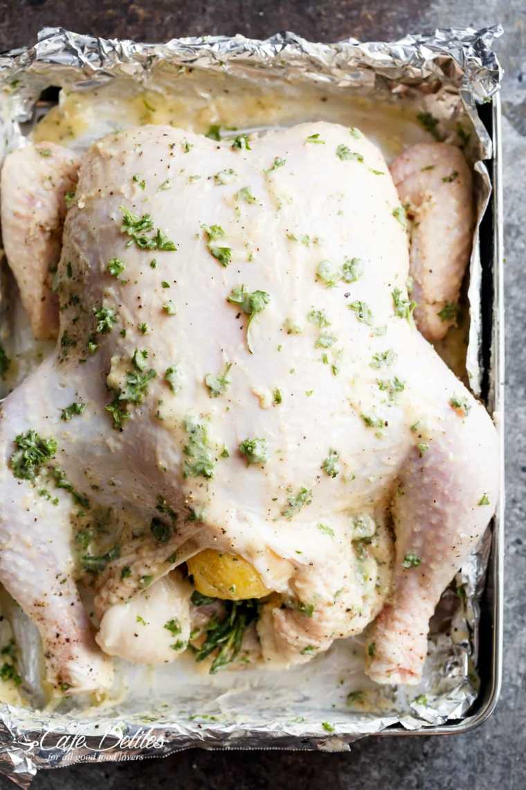 receta de pollo asado al horno