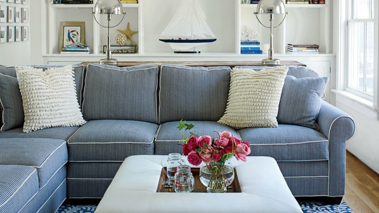 Sala de estar con decoración naútica - 25 Ejemplos muy originales