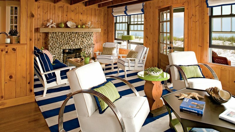 Sala de estar con decoración naútica - 25 Ejemplos muy originales