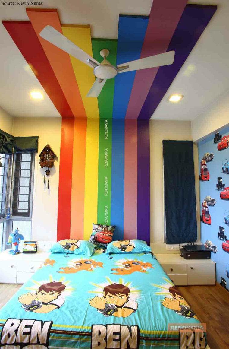 techo falso moderno de colores