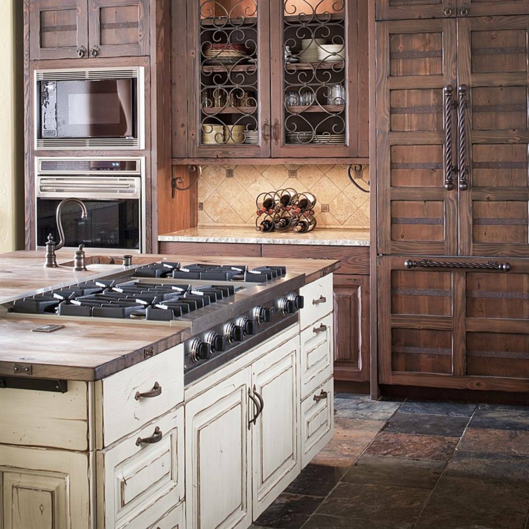 cocinas de madera lujosas