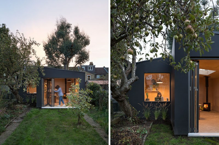 Cobertizo moderno en el jardín trasero - Un diseño de Grey Griffiths