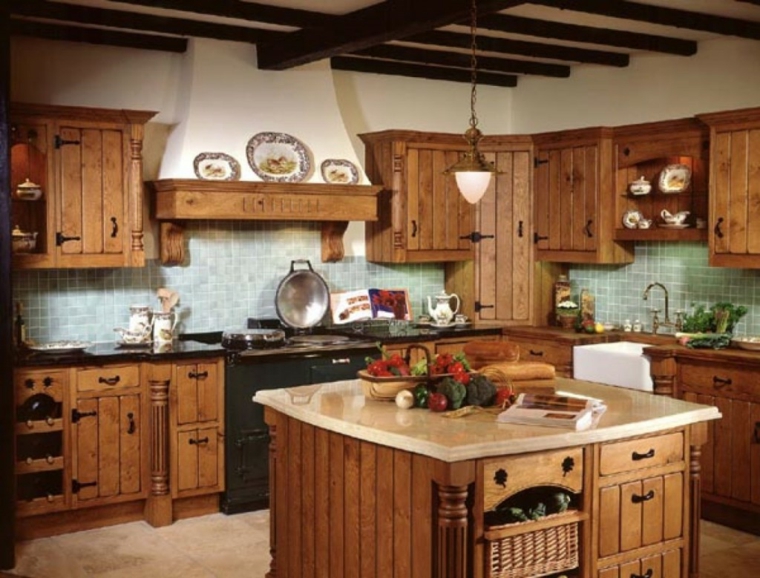 Cocinas de madera de roble