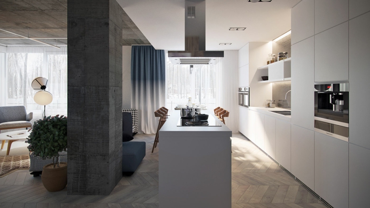 disenos-de-cocinas-opciones-apartamentos-loft-ideas