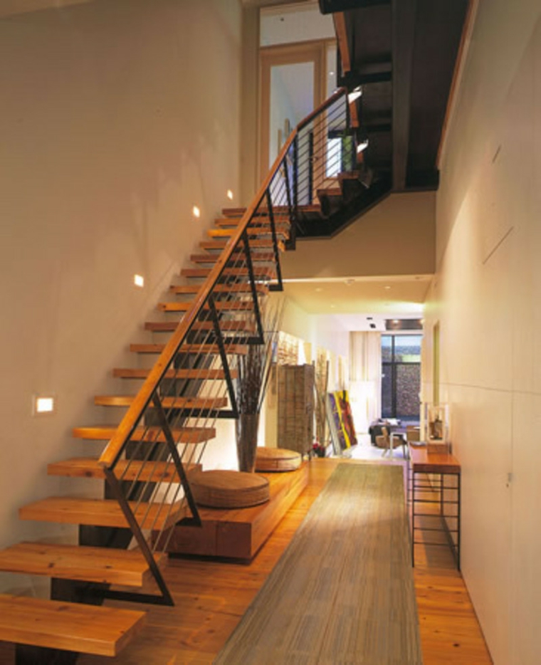 Escaleras modernas de estilo minimalista - menos es más