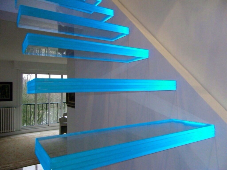 escaleras interiores modernas-cristal-decorar