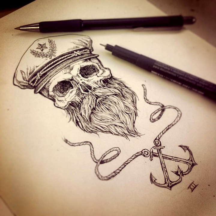 gorro-capitan-craneo-barba