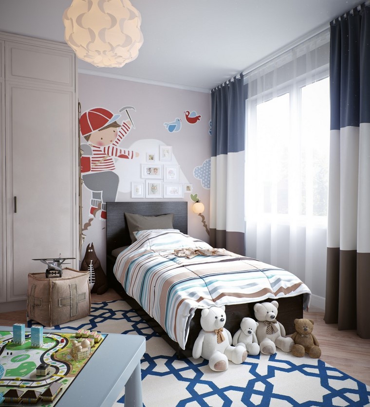 habitaciones-infantiles-nino-azul-blanco