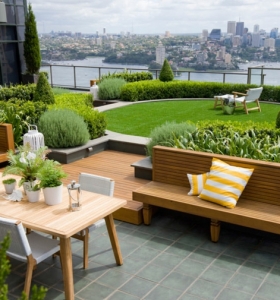 Jardines en terrazas y azoteas - lujosos espacios verdes en la ciudad