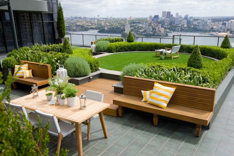 Disparo famélico bulto Jardines en terrazas y azoteas - lujosos espacios verdes en la ciudad