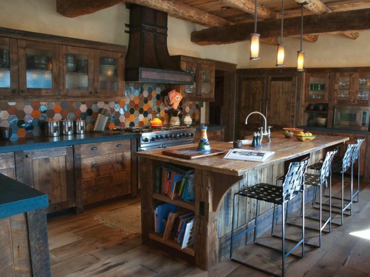 bonita cocina de estilo rústico