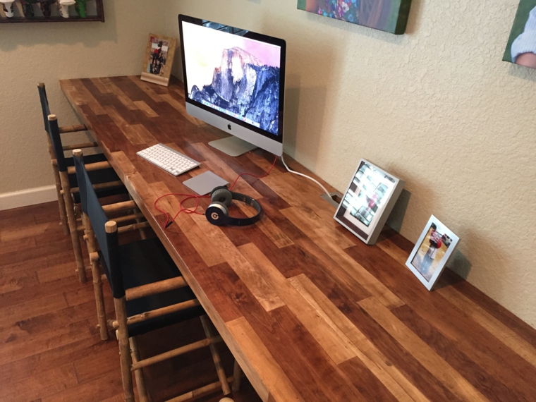 Mesa de escritorio flotante - ideas estupendas para una oficina en casa