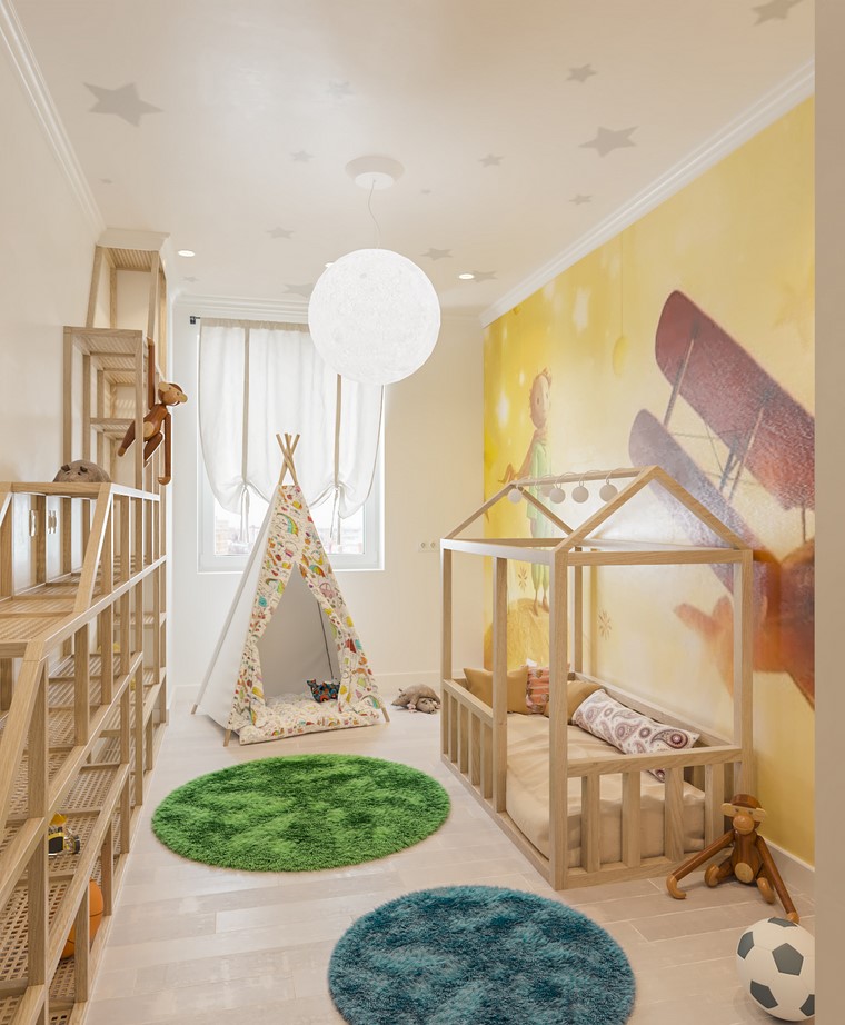muebles-madera-bello-habitacion-nino-pequena