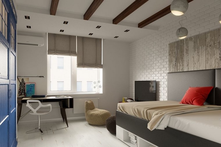 pared-ladrillo-blanco-habitacion-chico-ideas