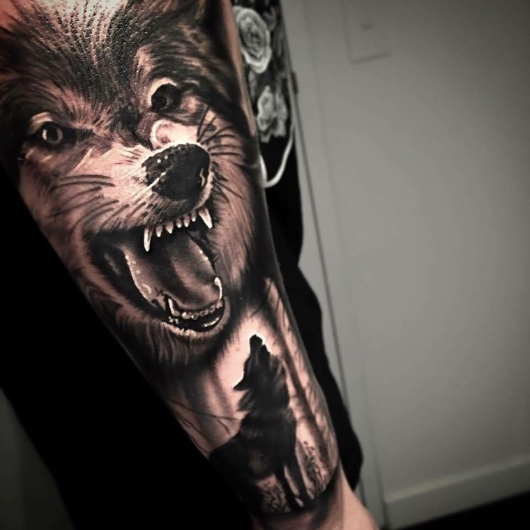 significado tatuaje lobo-brazos-hombres