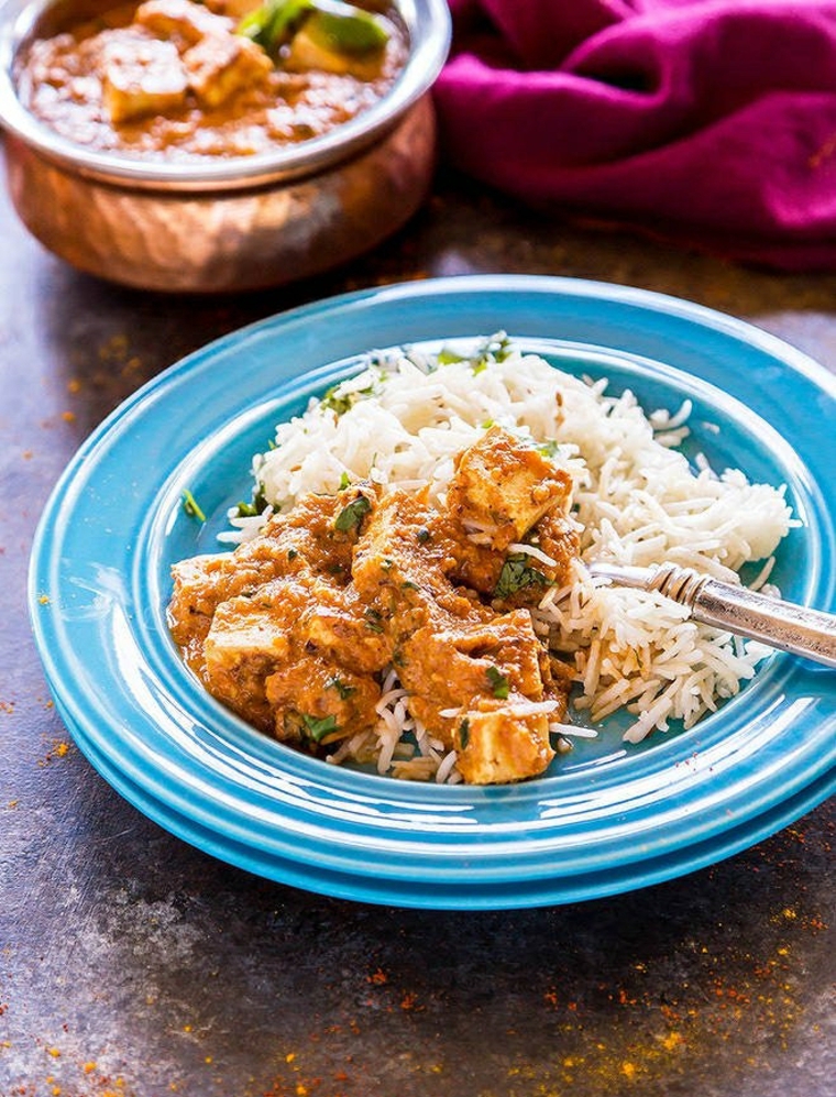 Tofu Tikka-Masala-plato