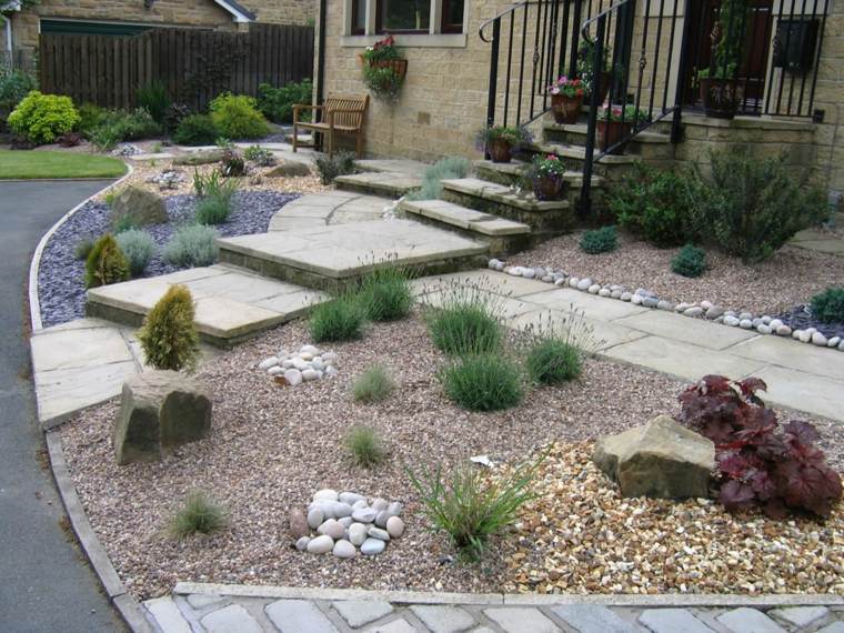 decorar jardines con grava y piedras