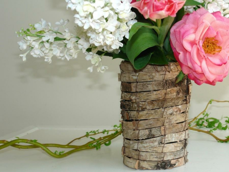 decoracion con flores-jarrones-mesa