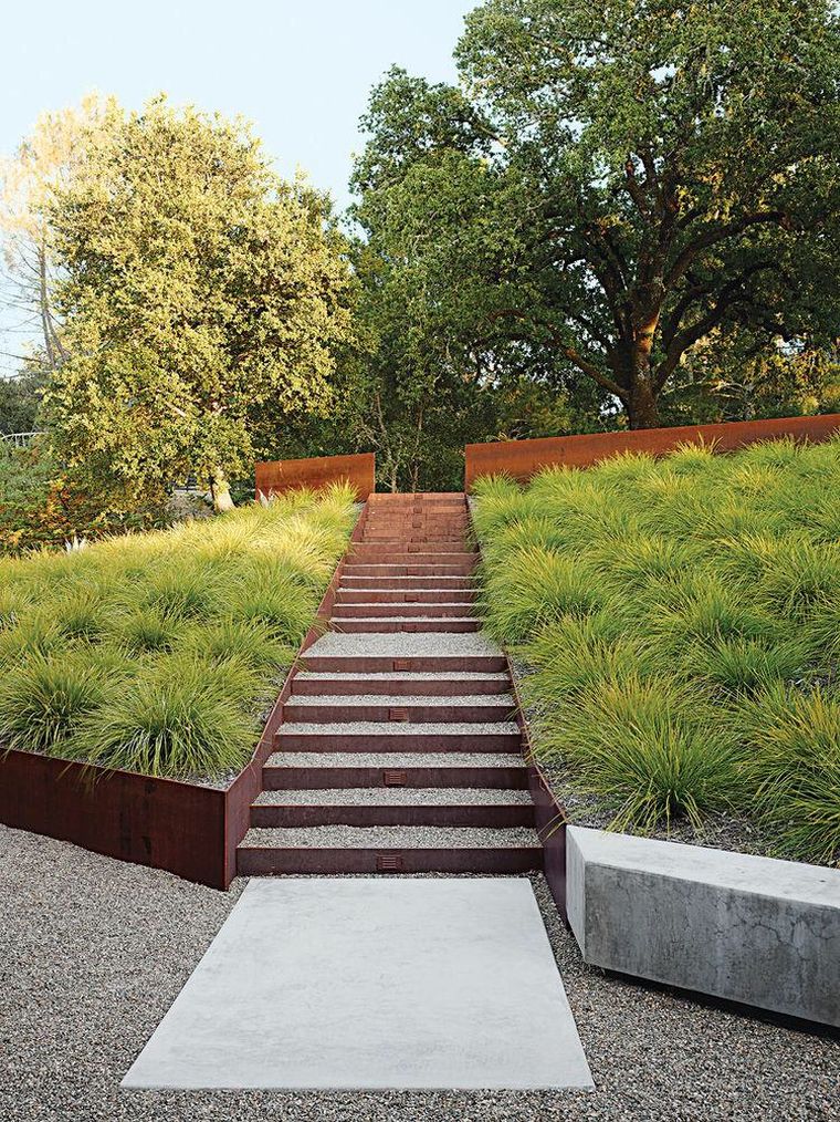 Decoración jardín y diseños de escaleras muy originales