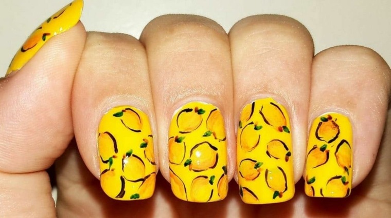 decorado de unas-limones-primavera