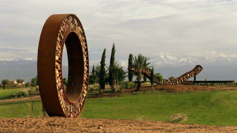 obra de arte de acero Corten