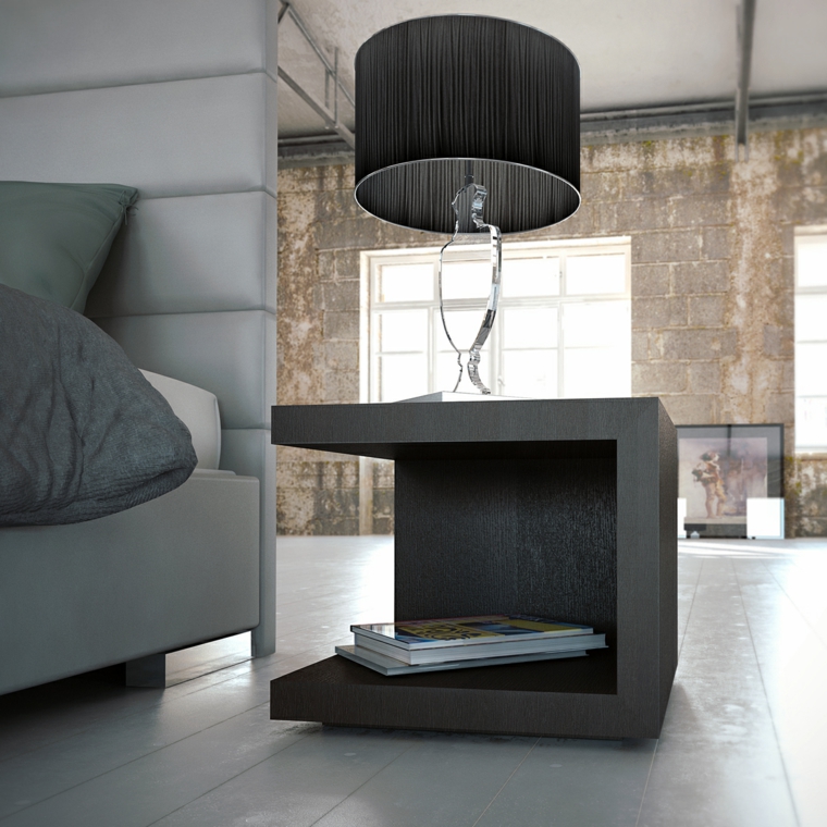 mesas de madera-noche-decorar-dormitorios