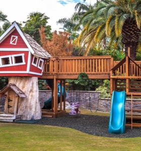 Parque infantil en el jardín –  fotos e ideas creativas