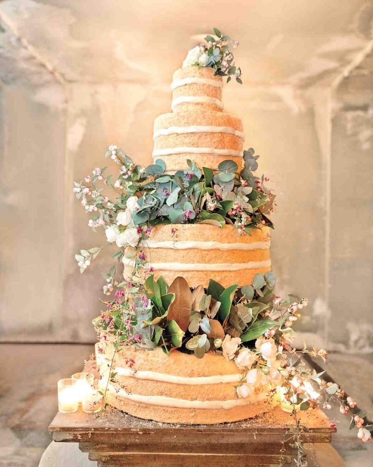 pasteles-para-boda-bonitos-plantas-hojas-decoracion