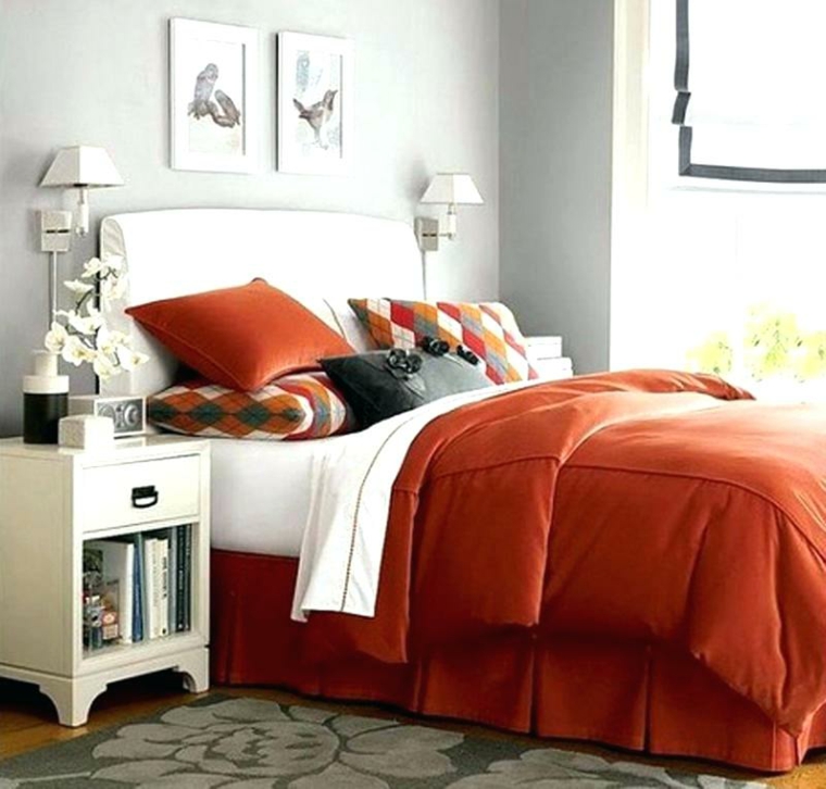 Recamaras matrimoniales pequeñas en rosa, naranja amarillo, naranja y