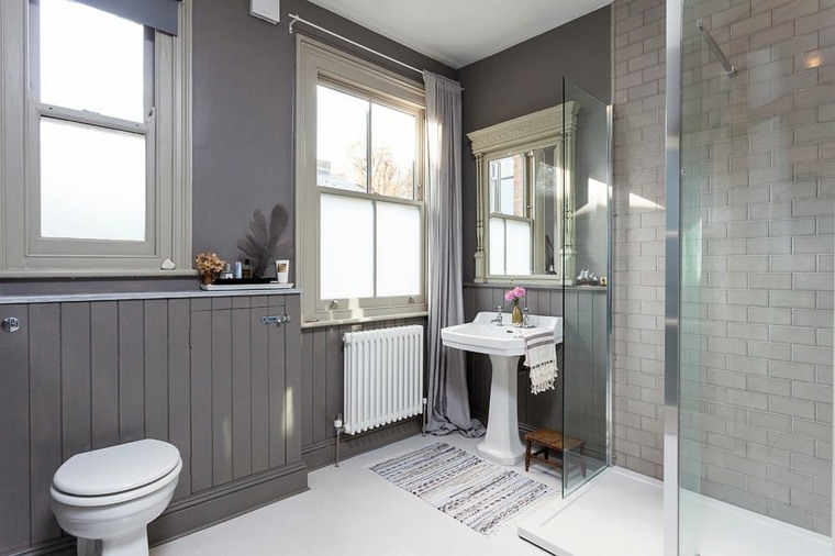 baños modernos blanco-y-gris